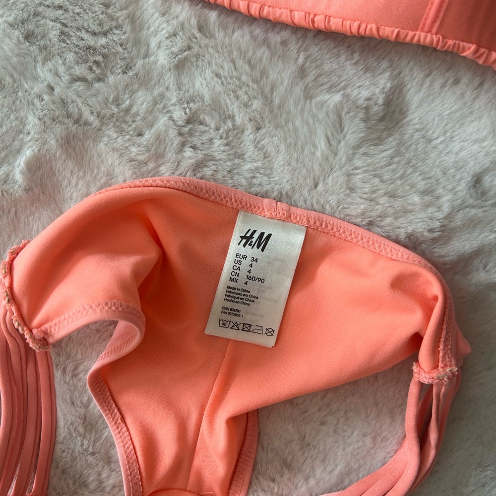 Peach Ruched Bikini Set - Picture 8 of 9